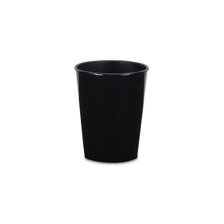 Gardencontrol 5 in. Round Tapered Recycled Plastic Planter, Black GA2850265